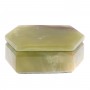 Шкатулка шестиугольная из зеленого оникса 12,5х9х4,5 см (3,5х5) / шкатулка в подарок / для хранения ювелирных украшений, бижутерии