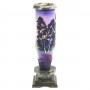 Каменная ваза с рисунком "Рассвет" 8х8х27см / ваза для цветов / декоративная / интерьерная / настольная