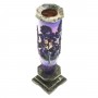 Каменная ваза с рисунком "Рассвет" 8х8х27см / ваза для цветов / декоративная / интерьерная / настольная