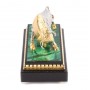 Статуэтка фигурка "Бык" бронза камень малахит позолота в подарочной коробке Златоуст