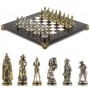 Подарочные шахматы "Рыцари" доска 28х28 см из натурального мрамора