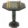 Шахматный стол "Римляне" бронза камень змеевик 117829
