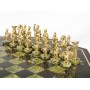 Шахматный стол "Римляне" бронза камень змеевик 117829