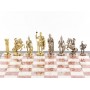 Шахматы "Римляне" доска 44х44 см мрамор лемезит / Шахматы сувенирные / Шахматный Набор / Настольная игра