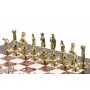 Шахматы с металлическими фигурами "Олимпийские игры" 32х32 см лемезит мрамор