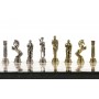 Шахматы с металлическими фигурами "Олимпийские игры" 32х32 см лемезит мрамор