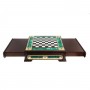 Подарочный набор шахматы и шашки "Царские" камень малахит Златоуст 122843