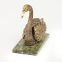Статуэтка из бронзы на подставке из змеевика "Лебедь" 116692