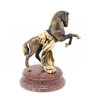 Статуэтка "Конь с попоной" из бронзы и креноида 116205