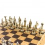 Шахматный ларец "Восточные" дуб классика 43,5х43,5 см / Шахматы подарочные / Шахматы деревянные / Шахматы металлические / Шахматный набор