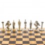 Шахматный ларец "Восточные" дуб классика 43,5х43,5 см / Шахматы подарочные / Шахматы деревянные / Шахматы металлические / Шахматный набор