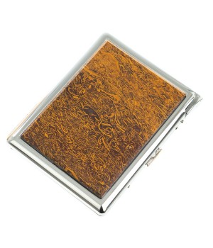 Сувенирный портсигар на 10 сигарет с газовой зажигалкой камень яшма змеиная