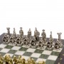 Шахматы "Царь Леонид" доска 28х28 см офиокальцит 126042