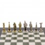 Шахматы "Царь Леонид" доска 28х28 см офиокальцит 126042