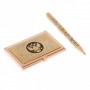 Подарочный набор карманная визитница с ручкой "Герб России" - оригинальный подарок бизнес партнеру