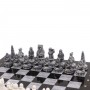 Шахматы "Северные народы" доска 40х40 см серый мрамор змеевик 126491