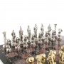 Декоративные шахматы "Атлас" доска 44х44 см камень креноид фигуры металлические