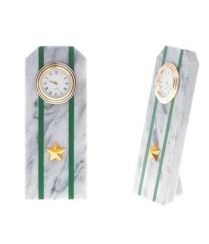 Часы "Погон майор пограничной службы ФСБ" камень мрамор / подарок на День пограничника