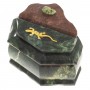 Шкатулка "Ракушка" камень змеевик 14х10х9 см 119163