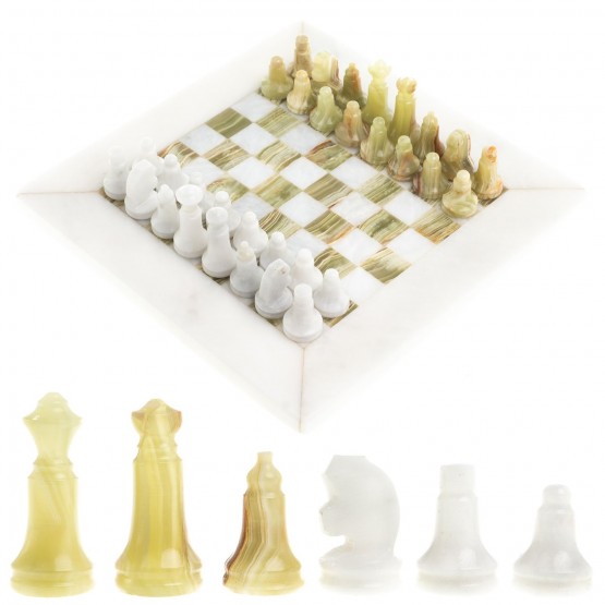 Шахматы "Сувенирные" доска 20х20 см оникс мрамор 123537