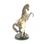 Бронзовая статуэтка "Конь на дыбах" на подставке из камня нефрит 121488