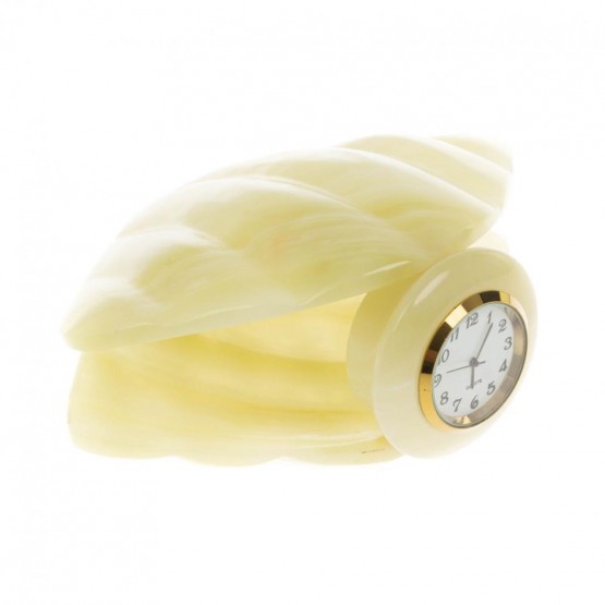 Часы ракушка из оникса 14х12х6 см (5) 129945