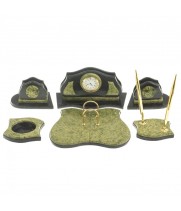 Настольный письменный набор камень змеевик 113438