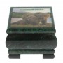 Шкатулка "Мишки" из змеевика 10х10х7 см 128856