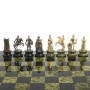 Шахматы подарочные "Турецко-европейская война" камень змеевик бронза 48х48 см 117806