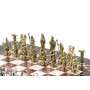 Шахматы "Римские лучники" 28х28 см из лемезита и мрамора 120746