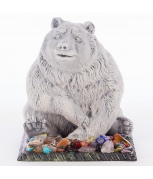 Сувенир "Медведь сидит" из мрамолита 119009