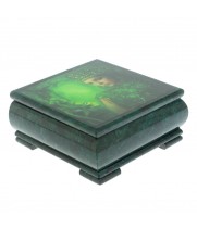 Шкатулка "Хозяйка медной горы" из змеевика 18х18хх8 см 128337