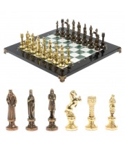 Шахматы подарочные "Ренессанс" доска 36х36 см мрамор / змеевик 127949