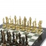 Шахматы подарочные "Ренессанс" доска 36х36 см мрамор / змеевик 127949