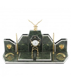 Письменный набор из камня "Орел" змеевик бронза 119695