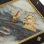 Часы настенные "Парусник" из змеевика и мрамора 129334