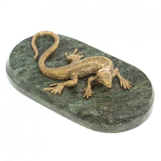 Статуэтка из бронзы "Варан" змеевик 126858