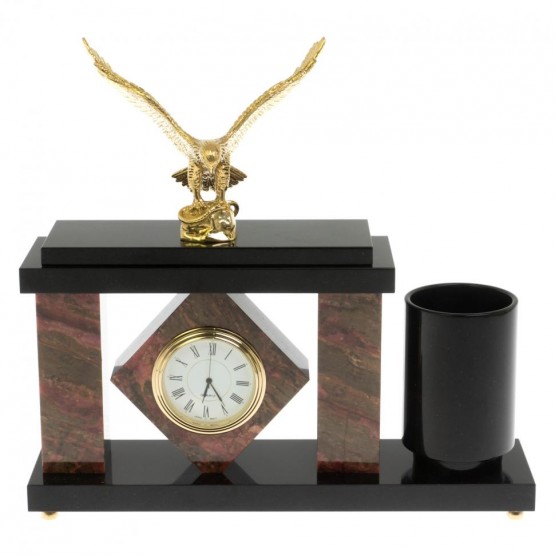 Настольный мини-набор "Орел" из родонита 129536