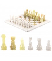 Настольные шахматы "Стандарт" доска 30х30 см камень оникс мрамор 121662