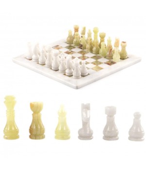 Настольные шахматы "Стандарт" доска 30х30 см камень оникс мрамор 121662 Настольные шахматы "Стандарт" доска 30х30 см камень оникс мрамор 121662