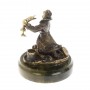 Статуэтка из бронзы "Емеля" на нефрите 129882