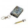 Брелок огниво "Вечная спичка" с накладкой из камня кианит 2,8х1,3х5 см 129617
