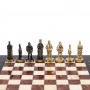 Шахматы бронзовые "Европейские" доска 32х32 см лемезит мрамор / Шахматы подарочные / Шахматный набор в подарок / Настольная игра для взрослых и детей