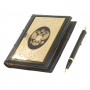 Подарочный набор "Держава" ежедневник А6 натуральная кожа недатированный и ручка Parker в деревянной упаковке Златоуст