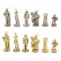 Подарочные шахматы "Спартанцы" доска 28х28 см из натурального камня фигуры металлические