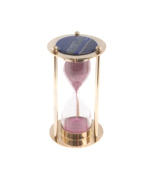 Песочные часы с лазуритом в подарочной коробке / настольные часы / часы декоративные / подарочные часы