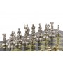 Шахматы подарочные "Римские воины" доска 36х36 см камень змеевик фигуры металлические