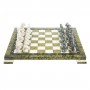 Шахматы сувенирные "Средневековье" доска 40х40 см змеевик мрамор каменные ножки