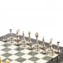 Шахматы "Стаунтон" доска 36х36 см камень мрамор, офиокальцит / Шахматы подарочные / Шахматы металлические / Настольная игра