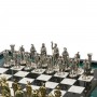 Шахматы "Галлы и Римляне" доска 47х47 см змеевик 126372